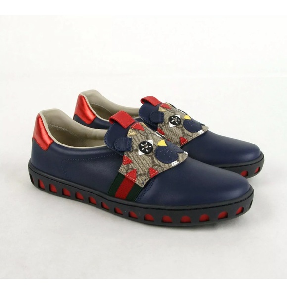 Gucci Other - 💯 Authentic GUCCI Cat🐱Face Kids Slip-ons Sz 28